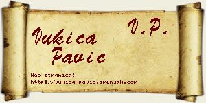 Vukica Pavić vizit kartica
